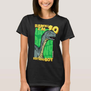 Rawr I'm 10 Birthday Boys 10th Birthday Dino Muss T-Shirt