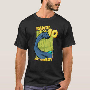 Rawr I'm 10 Birthday Boys 10th Birthday Dino Quaes T-Shirt