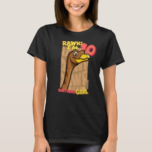 Rawr I'm 10 Birthday Girls 10th Birthday Dino Gall T-Shirt
