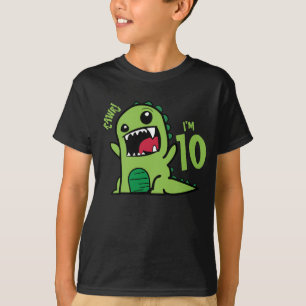 Rawr I'm 10, Funny 10th Birthday Dinosaur Shirt