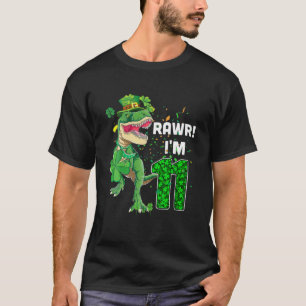Rawr I'm 11 Birthday Years Old T Rex Dinosaur Birt T-Shirt