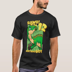 Rawr I'm 12 Birthday Boys 12th Birthday Dino Igua T-Shirt