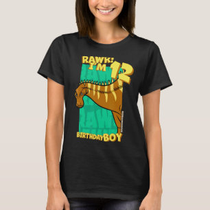 Rawr I'm 12 Birthday Boys 12th Birthday Dino Rebb T-Shirt