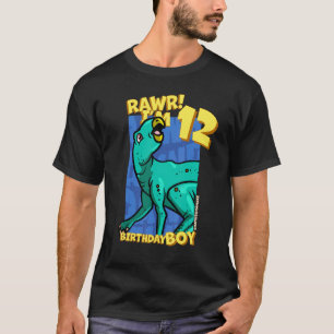 Rawr I'm 12 Birthday Boys 12th Birthday Dino Zeph T-Shirt