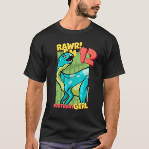 Rawr I'm 12 Birthday Girls 12th Birthday Dino Hyp T-Shirt