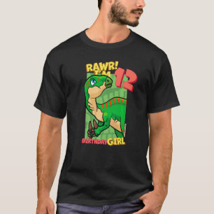 Rawr I'm 12 Birthday Girls 12th Birthday Dino Igua T-Shirt