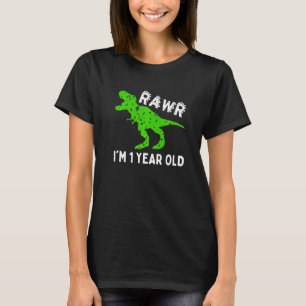 Rawr I'm 1 Year Old Dinosaur Vintage 1st Birthday T-Shirt