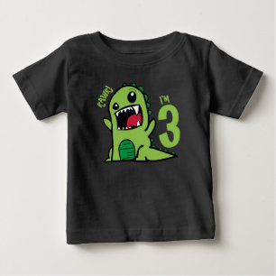 Rawr I'm 3, 3th Birthday Dinosaur Shirt