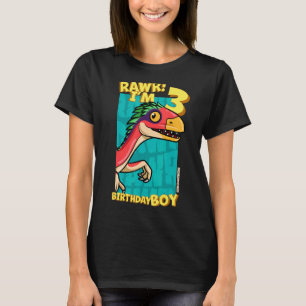 Rawr  I'm 3 Birthday Boys 3rd Birthday Dino Deinon T-Shirt