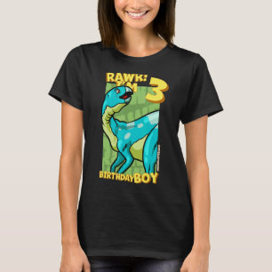 Rawr I'm 3 Birthday Boys 3rd Birthday Dino Hypsil T-Shirt