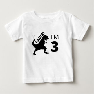 Rawr! I'm 3 t-shirt dinosaur