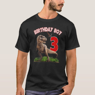 Rawr I'm 3rd Dinosaurs Birthday Boy 3 Years Old Re T-Shirt