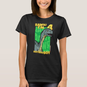 Rawr I'm 4 Birthday Boys 4th Birthday Dino Mussaur T-Shirt