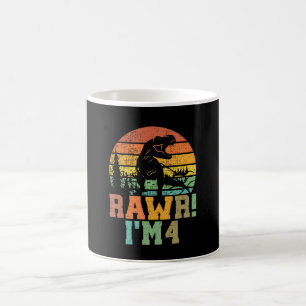 Rawr Im 4 Dinosaur T Rex 4 Year Old Coffee Mug