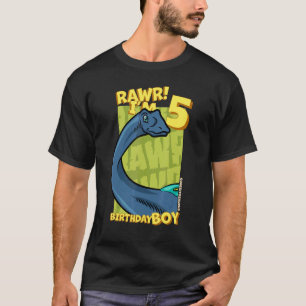 Rawr I'm 5 Birthday Boys 5th Birthday Dino Quaesi T-Shirt