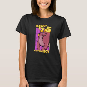 Rawr I'm 5 Birthday Boys 5th Birthday Dino Wuerhos T-Shirt
