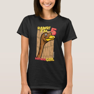 Rawr I'm 5 Birthday Girls 5th Birthday Dino Galli T-Shirt