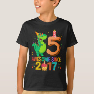 Rawr I'm 5 Kids 5 Year Old 5th Birthday T-Shirt