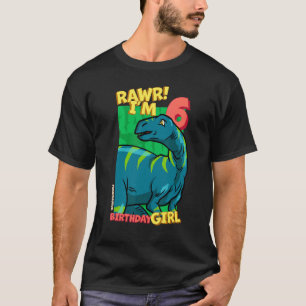 Rawr I'm 6 Birthday Girls 6th Birthday Dino Fukui T-Shirt