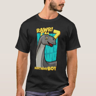 Rawr  I'm 7 Birthday Boys 7th Birthday Dino Jobari T-Shirt