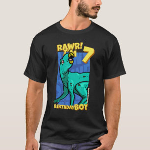Rawr I'm 7 Birthday Boys 7th Birthday Dino Zephyr T-Shirt