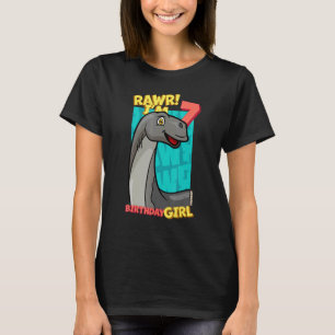 Rawr I'm 7 Birthday Girls 7th Birthday Dino Jobar T-Shirt