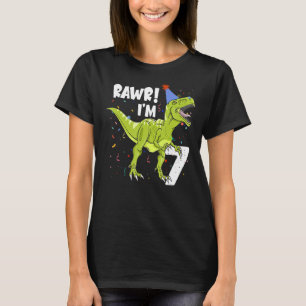 Rawr I'm 7 Birthday Rex Dinosaur Party for Boys T-Shirt