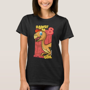 Rawr  I'm 8 Birthday Girls 8th Birthday Dino Ovira T-Shirt