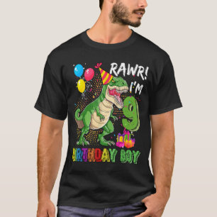 Rawr Im 9 Dinosaur Birthday Boy 9 Year Old 9th Bir T-Shirt