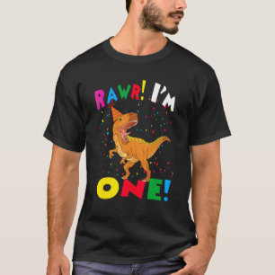 Rawr I'm One 1 Year Old Rex Dinosaur 1st Birthday T-Shirt