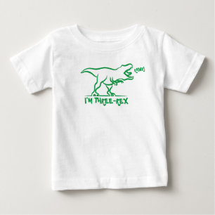 Rawr I'm Three -Rex 3rd Birthday Dinosaur Shirt,   Baby T-Shirt