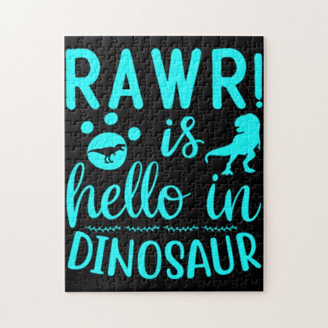 Rawr! Is Hello In Dinosaur  Jigsaw Puzzle (Vertical)