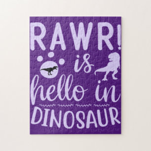 Rawr! Is Hello In Dinosaur  Jigsaw Puzzle