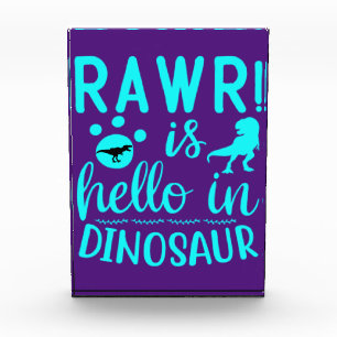Rawr! Is Hello In Dinosaur       Photo Block