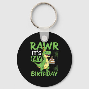 Rawr It’s My Birthday Funny T-rex Party  Key Ring