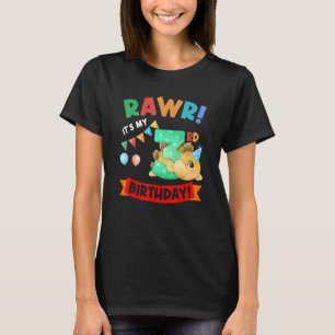 Rawr It's My 3rd Birthday Third Birthday Birthday T-Shirt