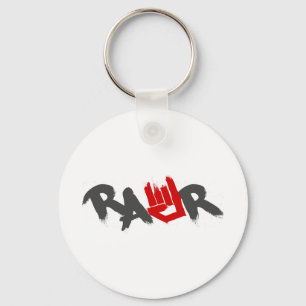 Rawr Logo - Emo, goth, alternative, rock, grunge Key Ring