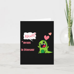 Rawr means i love you dinosaur valentine's day gif card