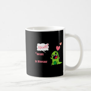 Rawr means i love you dinosaur valentine's day gif coffee mug
