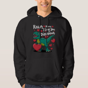 Rawr Means I Love You In Dinosaur T Rex Valentines Hoodie