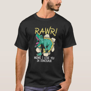 Rawr Means I Love You In Dinosaur Valentines Day H T-Shirt