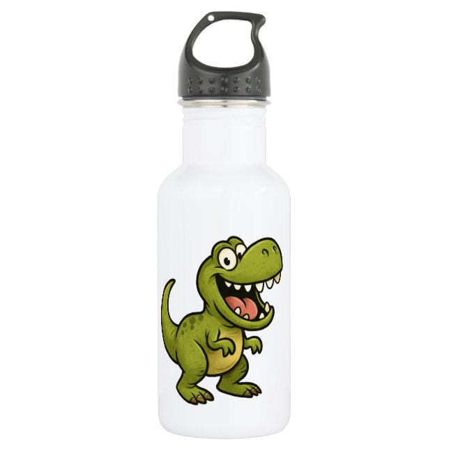 Rawr-some Hydration! Funny Dinosaur Water Bottle (Front)