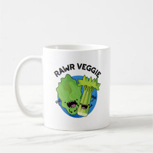 Rawr Veggie Funny Food Pun Coffee Mug