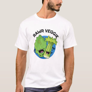 Rawr Veggie Funny Food Pun T-Shirt