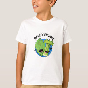Rawr Veggie Funny Food Pun T-Shirt