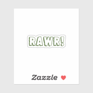 Rawr! Water Bottle Sticker