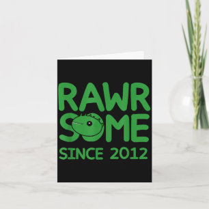 Rawrsome since 2012 - funny monster outfit design card