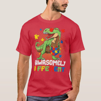 rawrsomely different autism awareness day 1 T-Shirt