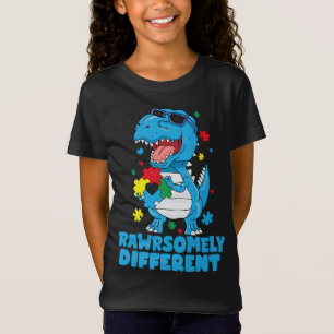 Rawrsomely Different Dinosaur Autism Awareness T-Shirt
