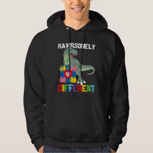 Rawrsomely Different Dinosaur National Autism Awar Hoodie